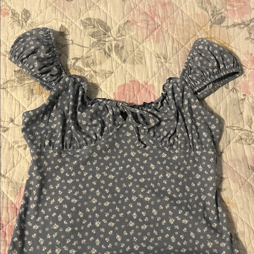 Wild Fable Blue Floral Blouse